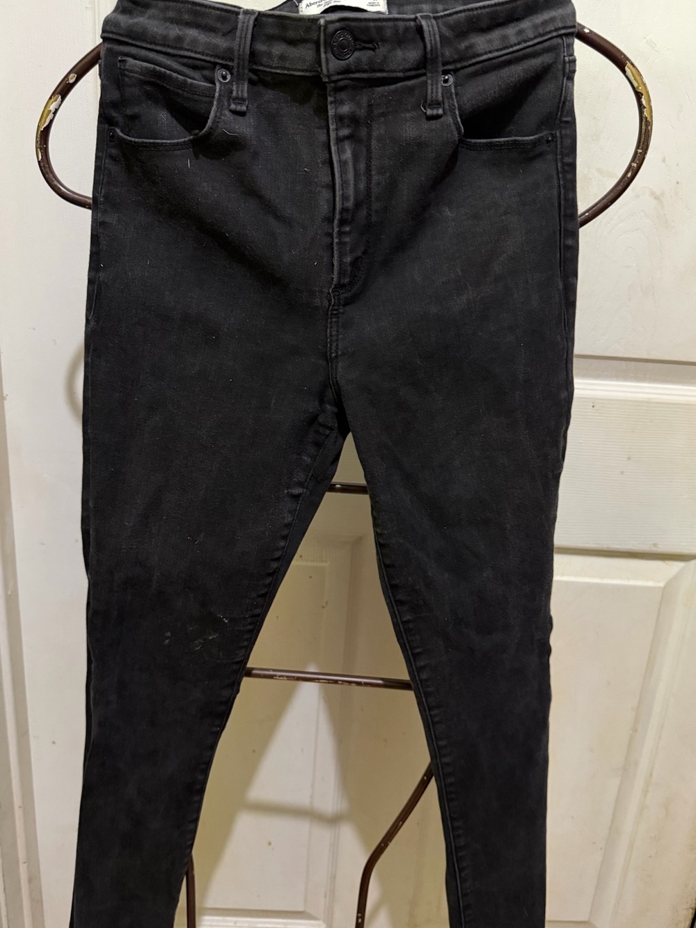 Abercrombie & Fitch Black Skinny High-Rise Jeans